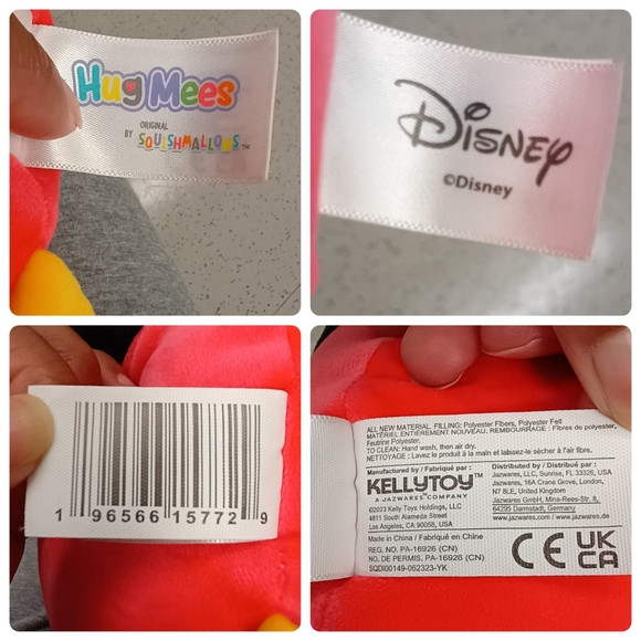 Squishmallows HugMees Mickey Mouse Plush Disney 12" Tags Soft Kellytoy Animal - Picture 9 of 16